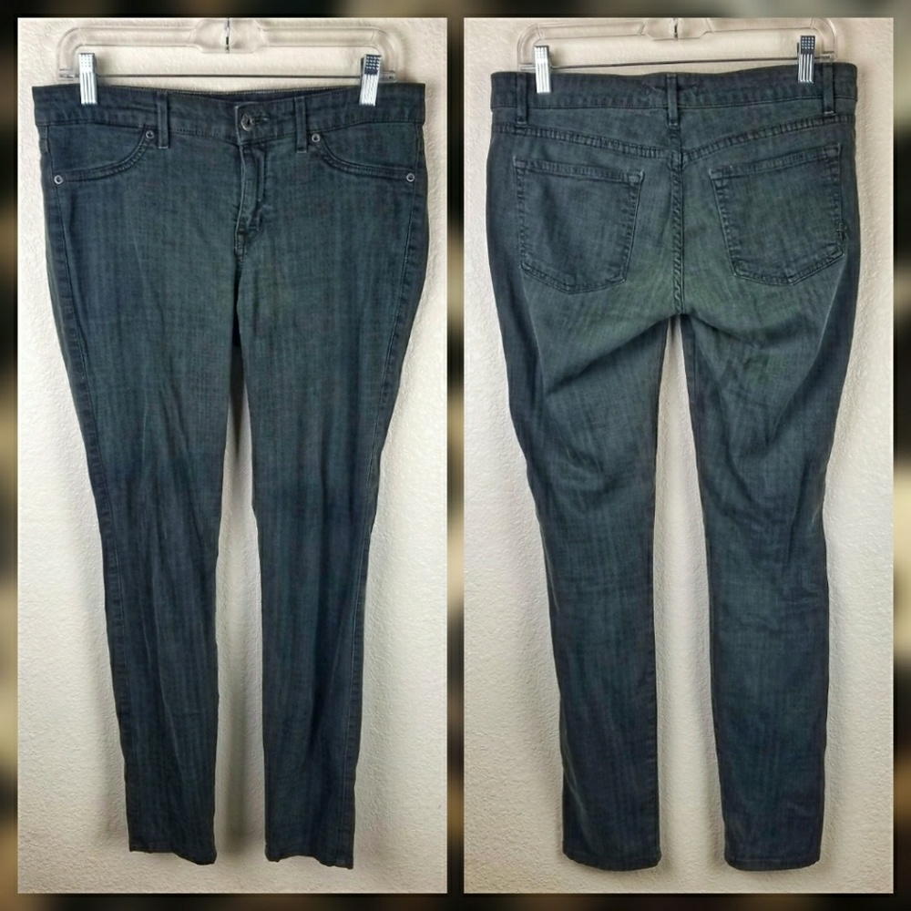 Rich & Skinny Green Skinny Jeans Forest Plaid Sz28